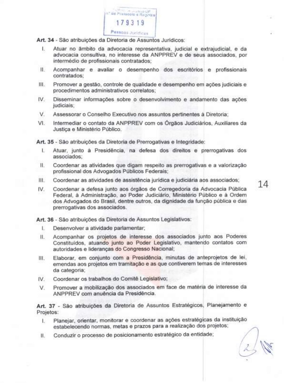 Estatuto da ANPPREV — página 14 de 21
