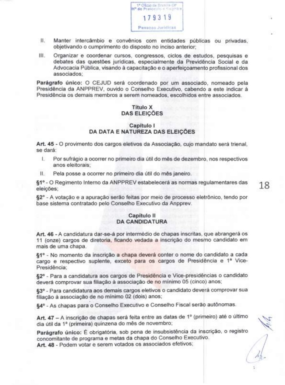 Estatuto da ANPPREV — página 18 de 21
