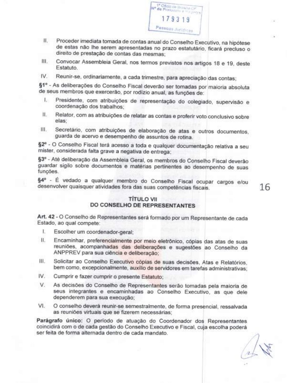 Estatuto da ANPPREV — página 16 de 21