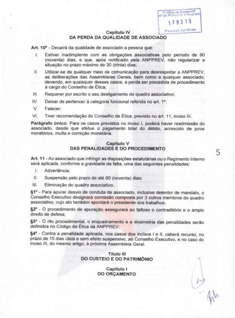 Estatuto da ANPPREV — página 5 de 21
