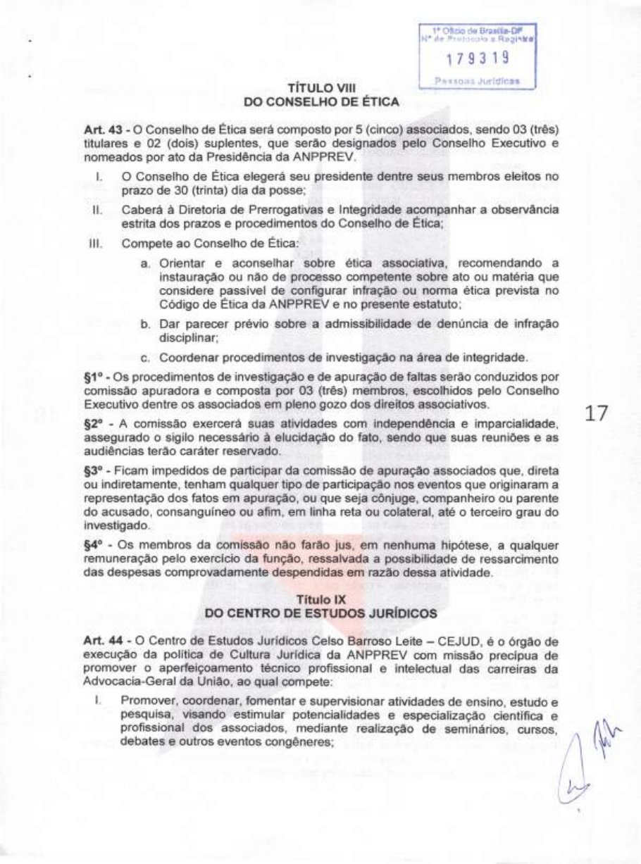 Estatuto da ANPPREV — página 17 de 21