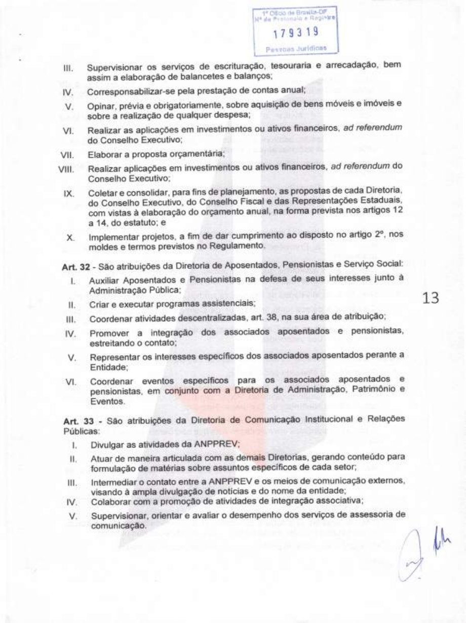 Estatuto da ANPPREV — página 13 de 21