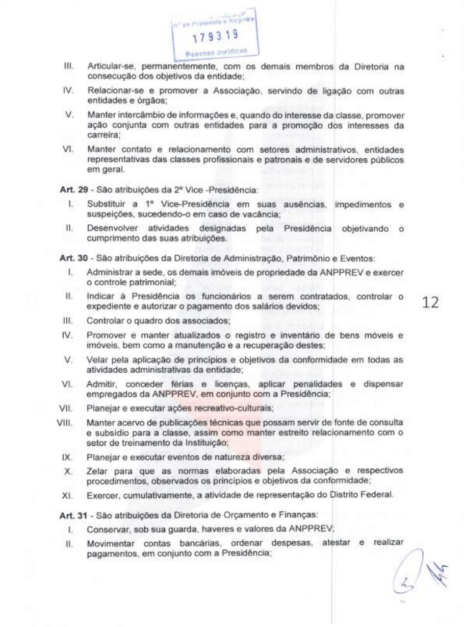 Estatuto da ANPPREV — página 12 de 21