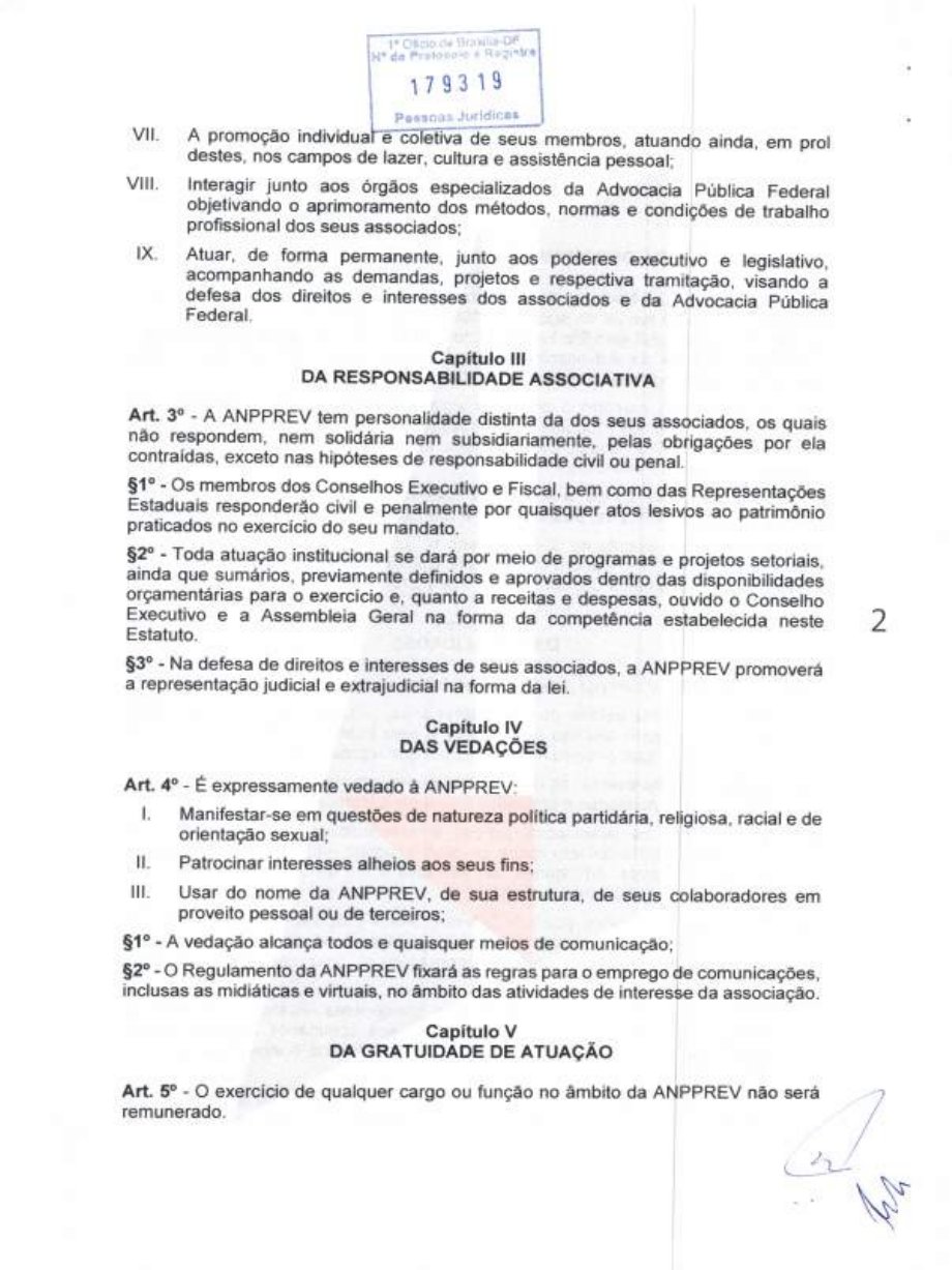 Estatuto da ANPPREV — página 2 de 21